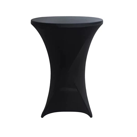 Portable Stretch Fabric Cover Black Standing Table