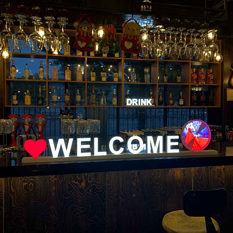 Welcome' Magnetic Luminous LED Letter Signs | custom led signs