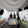 Exhibition booth fashion design double-sided backdrop or video Get Quote Now