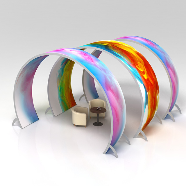 Arched Double Sided Silicone Edge Graphics Tension Fabric System Archway