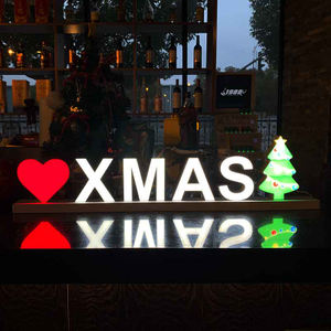 'XMAS' Face-lit LED Letter Lights Sign for The shop | Bar Sign | Logo Sign Led Display
