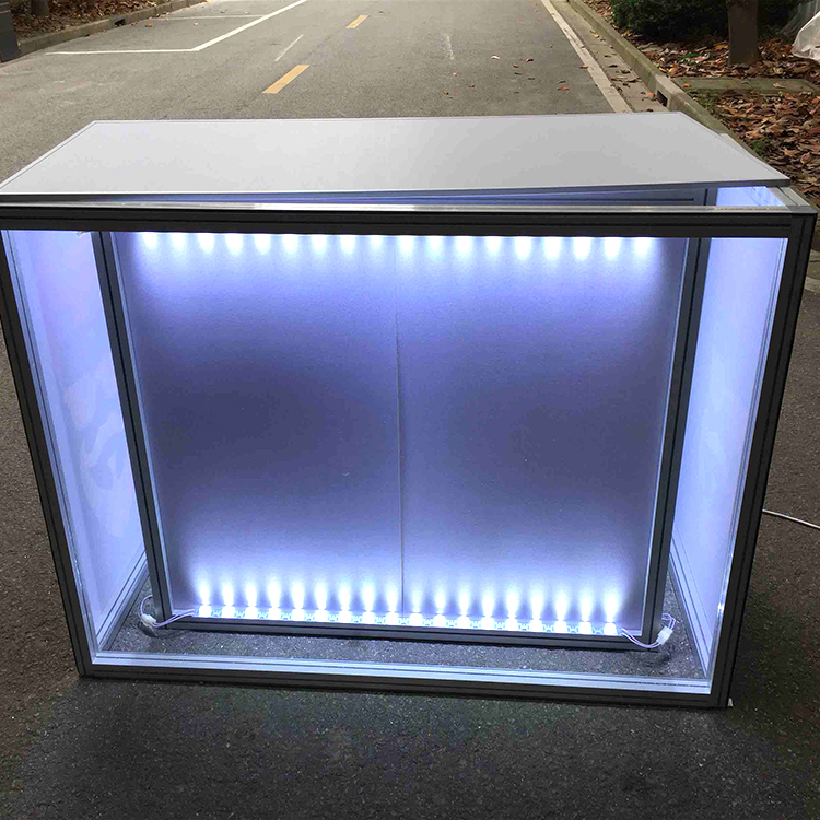 55"x26"x39" User Friendly Aluminium Backlit Display Lightbox Exhibition Counter