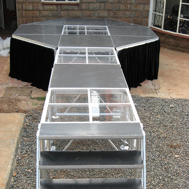 Easy Set-up Weather Resistant Height Adjustable Modular 4ftx4ft All Terrain Stage for Outdoor Event